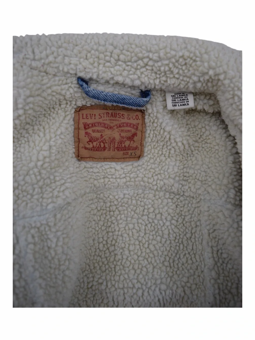 Levi's Blue Denim Jean Sherpa Jacket
